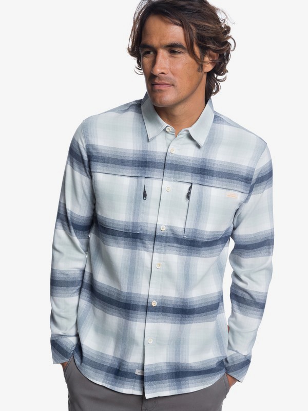 quiksilver, Waterman Thermo Hyper Flannel Technical Long Sleeve Shirt, SNOW WHITE (wbk0) 0 Waterman Thermo Hyper Flannel Technical Long Sleeve Shirt White EQMWT03183 Quiksilver