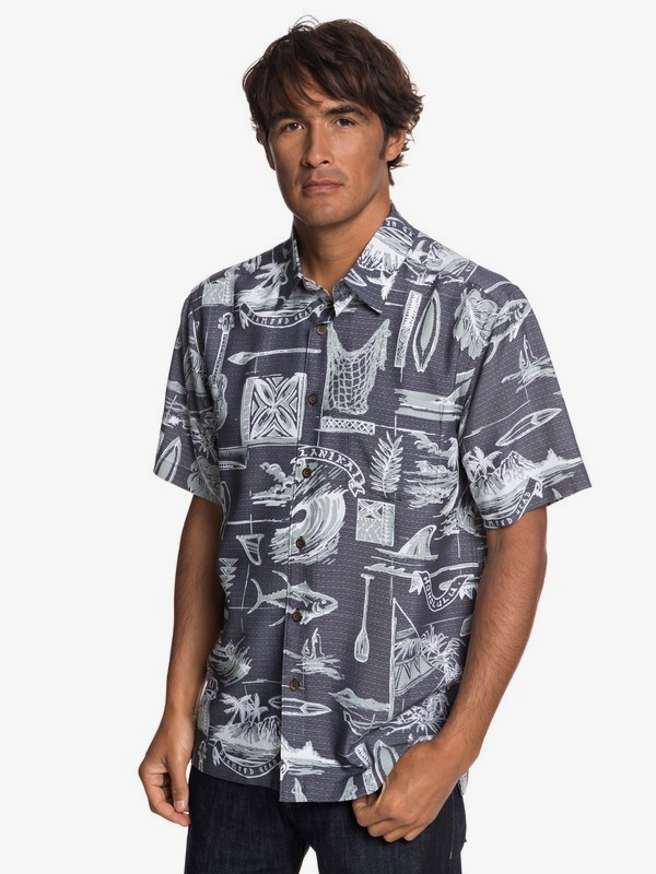 quiksilver, Waterman Tools Of Trade Short Sleeve Shirt, BLACK (kvj0) 0 Waterman Tools Of Trade Short Sleeve Shirt Black EQMWT03197 Quiksilver