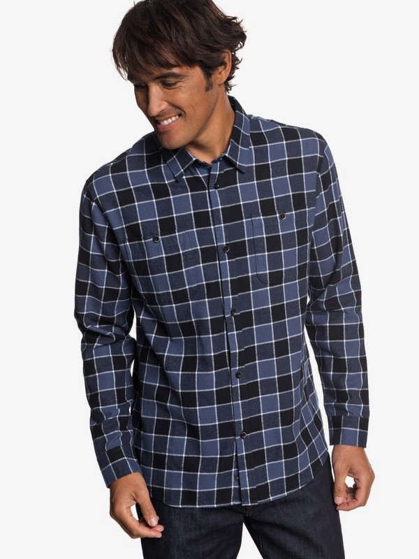 quiksilver, Waterman Cold March Long Sleeve Shirt, PARISIAN NIGHT (byp0) 0 Waterman Cold March Long Sleeve Shirt Blue EQMWT03211 Quiksilver