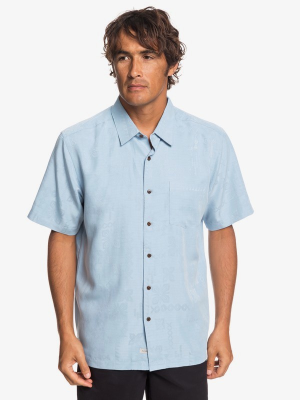 quiksilver, Waterman Kelpies Bay Short Sleeve Shirt, CERULEAN (bfn0) 0 Waterman Kelpies Bay Short Sleeve Shirt Blue EQMWT03228 Quiksilver