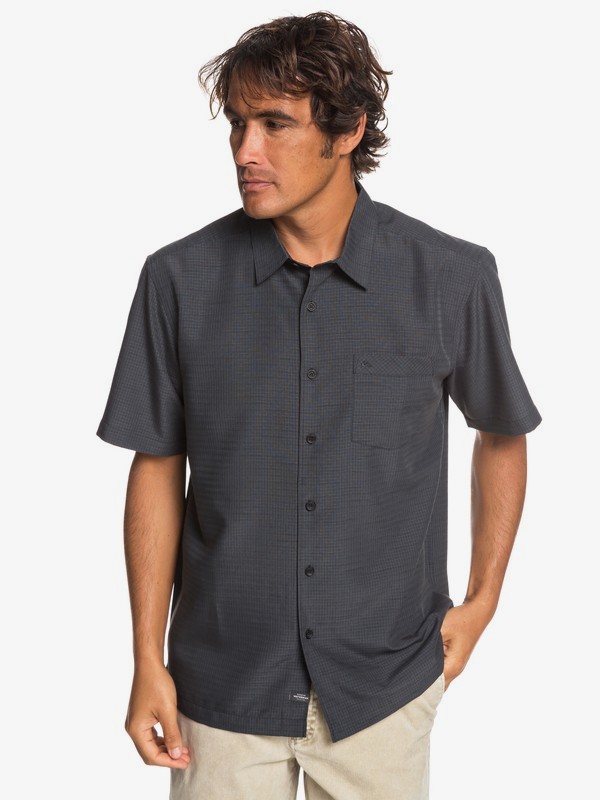quiksilver, Waterman Centinela Short Sleeve Shirt, BLACK (kvj0) 0 Waterman Centinela Short Sleeve Shirt Black EQMWT03231 Quiksilver
