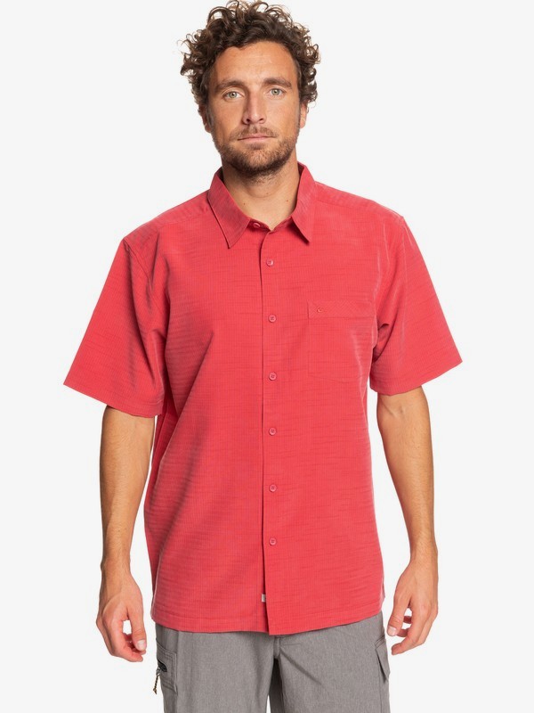 quiksilver, Waterman Centinela Short Sleeve Shirt, CARDINAL (rpe0) 0 Waterman Centinela Short Sleeve Shirt Red EQMWT03231 Quiksilver
