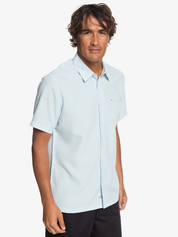quiksilver, Waterman Centinela - Camisa de Manga Corta para Hombre, CRYSTAL BLUE (bfa0) 0 Waterman Centinela - Camisa de Manga Corta para Hombre Azul EQMWT03232 Quiksilver