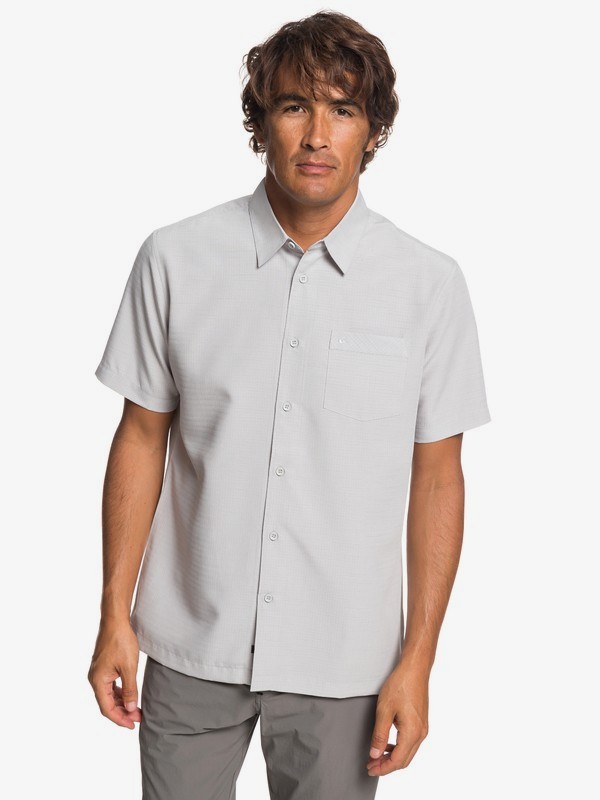 quiksilver, Waterman Centinela - Camisa de Manga Corta para Hombre, FLINT GRAY (sjm0) 0 Waterman Centinela - Camisa de Manga Corta para Hombre Gris EQMWT03232 Quiksilver