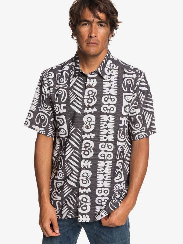 quiksilver, Waterman Rich Seas Short Sleeve Shirt, BLACK (kvj0) 0 Waterman Rich Seas Short Sleeve Shirt Black EQMWT03239 Quiksilver