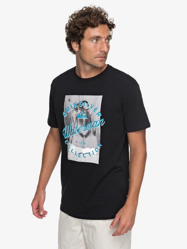 quiksilver, Waterman Da Water - Maglietta da Uomo, BLACK (kvj0) 0 Waterman Da Water - Maglietta da Uomo EQMZT03073 Quiksilver