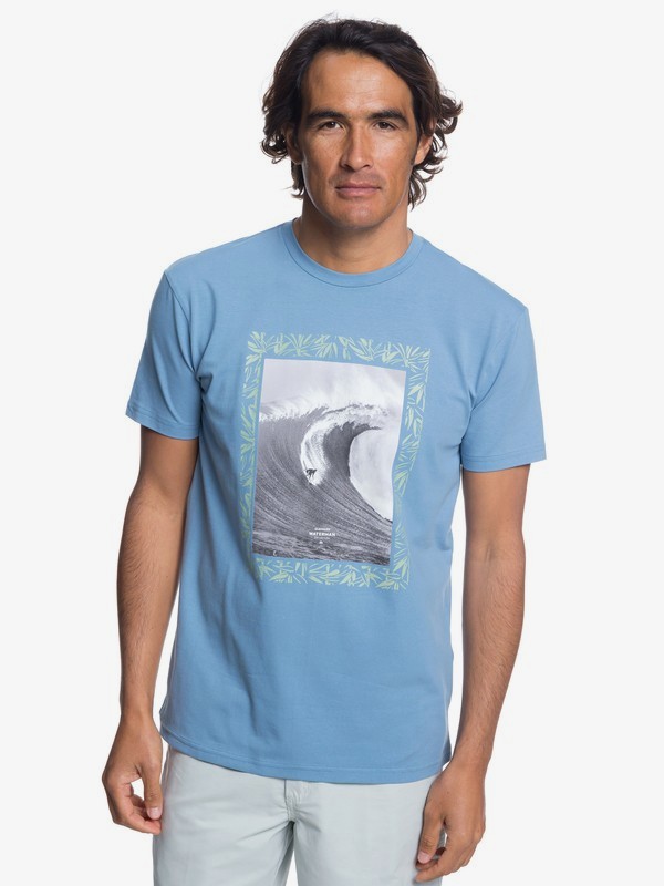 quiksilver, Waterman Nice Right - Camiseta para Hombre, BLUE SHADOW (bkq0) 0 Waterman Nice Right - Camiseta para Hombre Azul EQMZT03097 Quiksilver