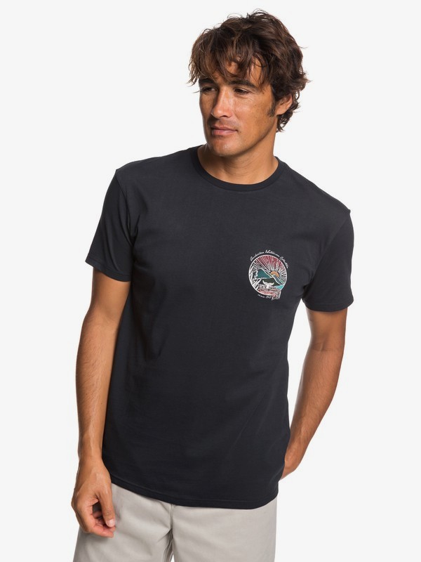 quiksilver, Waterman Whale Sunset - Camiseta para Hombre, BLACK (kvj0) 0 Waterman Whale Sunset - Camiseta para Hombre Negro EQMZT03144 Quiksilver