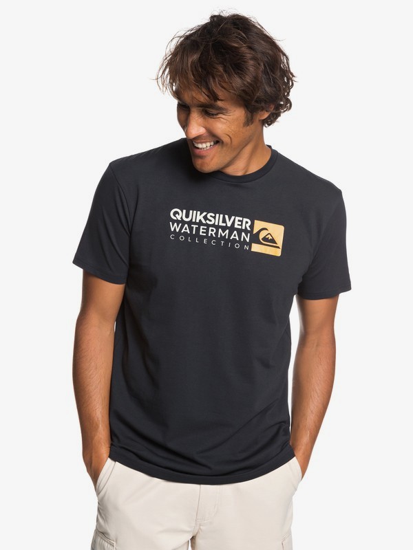 quiksilver, Waterman Return To Forever - Camiseta para Hombre, BLACK (kvj0) 0 Waterman Return To Forever - Camiseta para Hombre Negro EQMZT03151 Quiksilver