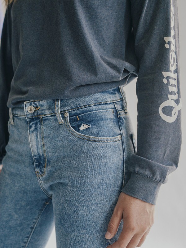 quiksilver, Quiksilver Womens - Jean skinny taille haute pour Femme, SALT WATER (bkj0) 0 Quiksilver Womens - Jean skinny taille haute pour Femme Bleu EQWDP03000 Quiksilver