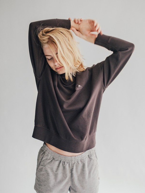 quiksilver, Quiksilver Womens - Sweat ample pour Femme, TARMAC (kta0) 0 Quiksilver Womens - Sweat ample pour Femme Noir EQWFT03001 Quiksilver