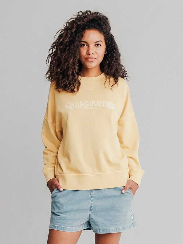 quiksilver, Quiksilver Womens - Sweat ample pour Femme, RATTAN (yhp0) 0 Quiksilver Womens - Sweat ample pour Femme Jaune EQWFT03001 Quiksilver