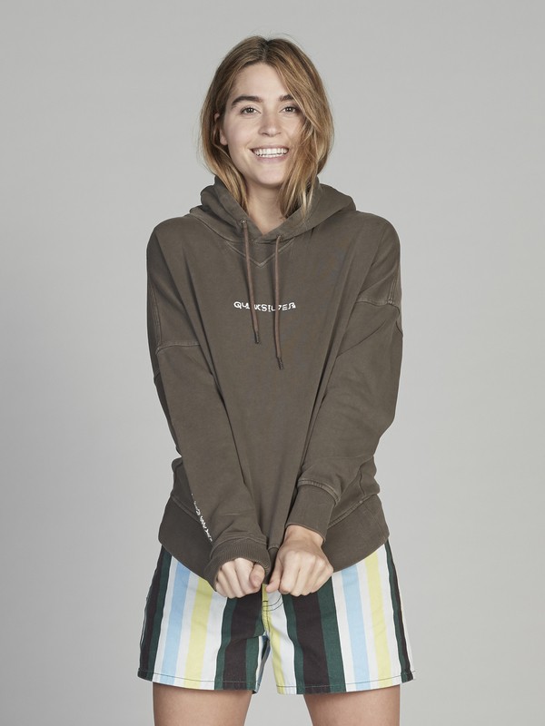 quiksilver, Quiksilver Womens Boxy Hoodie, CHOCOLATE PLUM (czh0) 0 Quiksilver Womens Boxy Hoodie Brown EQWFT03002 Quiksilver