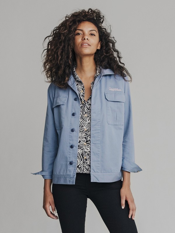 quiksilver, Quiksilver Womens - Giacca Idrorepellente da Donna, STONE WASH (bkj0) 0 Quiksilver Womens - Giacca Idrorepellente da Donna Blue EQWJK03001 Quiksilver