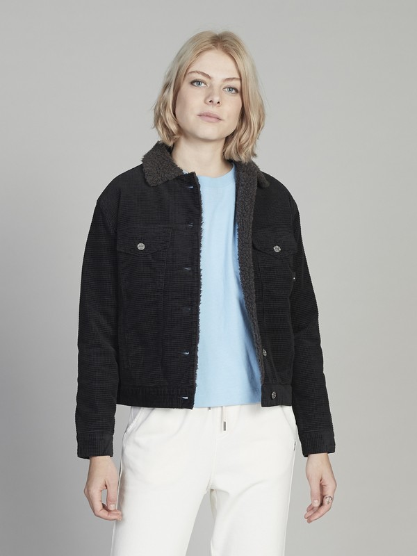quiksilver, Quiksilver Womens Corduroy Trucker Jacket, TARMAC (kta0) 0 Quiksilver Womens Corduroy Trucker Jacket Black EQWJK03002 Quiksilver