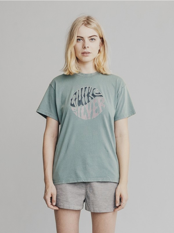 quiksilver, Quiksilver Womens - T-Shirt, STORMY SEA (blh0) 0 Quiksilver Womens - T-Shirt Blue EQWKT03001 Quiksilver