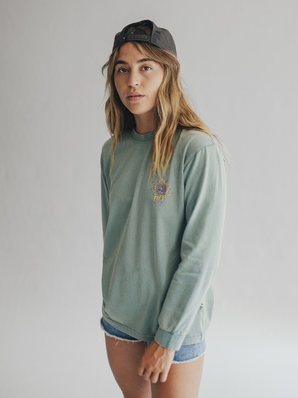 quiksilver, Quiksilver Womens Long Sleeve Tee, STORMY SEA (blh0) 0 Quiksilver Womens Long Sleeve Tee Blue EQWKT03002 Quiksilver