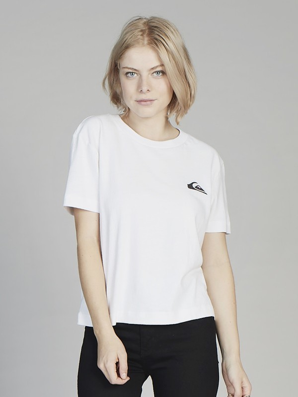 quiksilver, Quiksilver Womens - Cropped T-Shirt, WHITE (wbb0) 0 Quiksilver Womens - Cropped T-Shirt White EQWKT03003 Quiksilver
