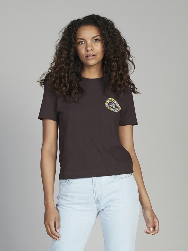 quiksilver, Quiksilver Womens Tee, CHOCOLATE PLUM (czh0) 0 Quiksilver Womens Tee Brown EQWKT03018 Quiksilver