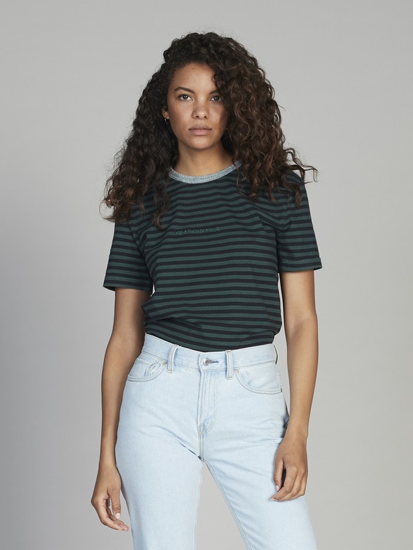 quiksilver, Quiksilver Womens Tee, GARDEN TOPIARY HER ACID STRIPE (grt3) 0 Quiksilver Womens Tee Green EQWKT03019 Quiksilver