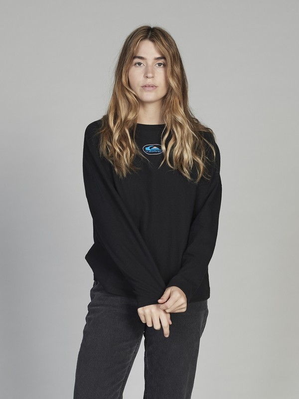 quiksilver, Quiksilver Women's Boxy Long Sleeve Tee, BLACK (kvj0) 0 Quiksilver Women's Boxy Long Sleeve Tee Black EQWKT03027 Quiksilver