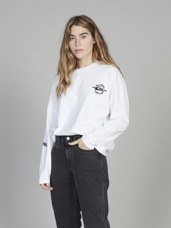 quiksilver, Quiksilver Women's Boxy Long Sleeve Tee, WHITE (wbb0) 0 Quiksilver Women's Boxy Long Sleeve Tee White EQWKT03027 Quiksilver