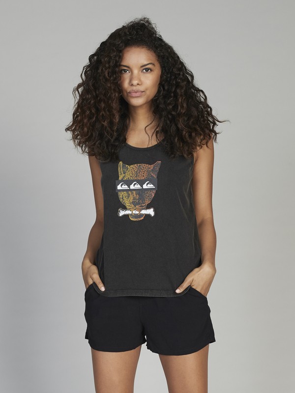 quiksilver, Quiksilver Women's Tank Top, BLACK (kvj0) 0 Quiksilver Women's Tank Top Black EQWKT03028 Quiksilver