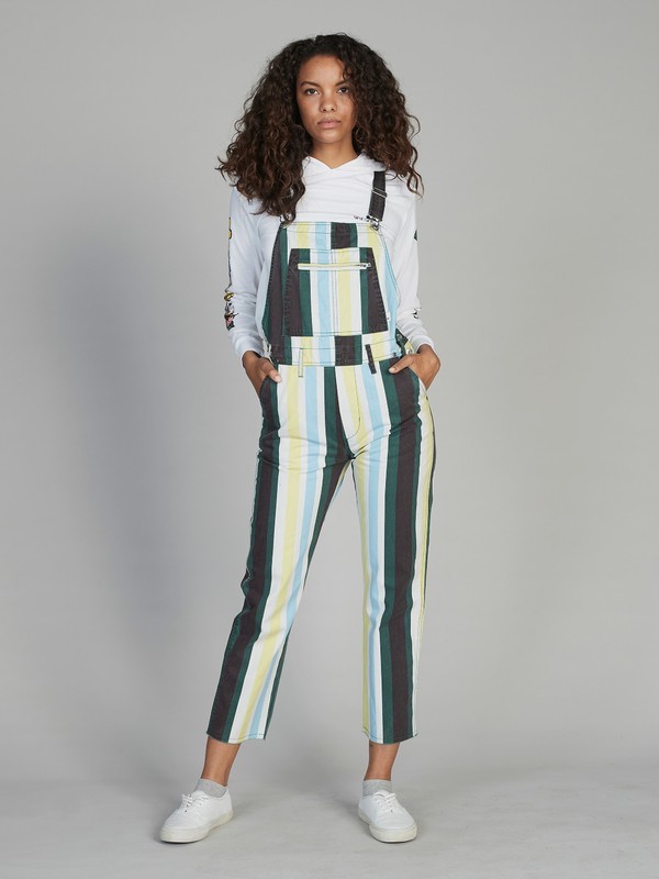 quiksilver, Quiksilver Womens Overalls, ANTIQUE WHITE OG VER STRIPES (wcl6) 0 Quiksilver Womens Overalls White EQWNP03005 Quiksilver