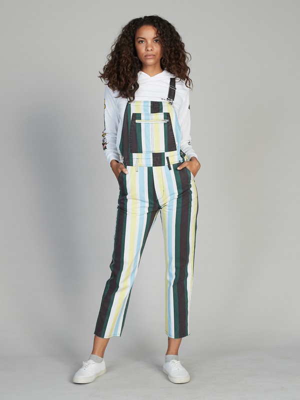 quiksilver, Quiksilver Womens Overalls, ANTIQUE WHITE OG VER STRIPES (wcl6) 0 Quiksilver Womens Overalls White EQWNP03005 Quiksilver