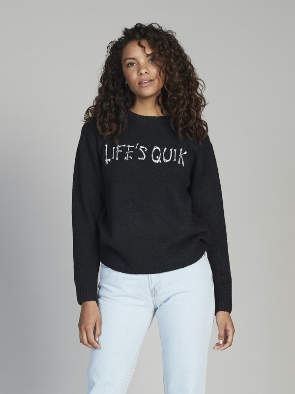 quiksilver, Quiksilver Womens Sweater, BLACK (kvj0) 0 Quiksilver Womens Sweater Black EQWSW03001 Quiksilver