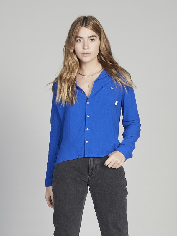 quiksilver, Quiksilver Womens Long Sleeve Camp Shirt, ELECTRIC ROYAL (prm0) 0 Quiksilver Womens Long Sleeve Camp Shirt Purple EQWWT03015 Quiksilver