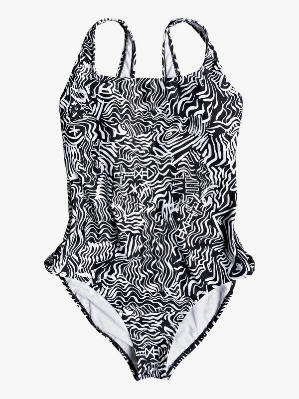 quiksilver, Quiksilver Womens OnePiece Swimsuit, BLACK ACID TRIBE (kvj6) 0 Quiksilver Womens OnePiece Swimsuit Black EQWX103000 Quiksilver