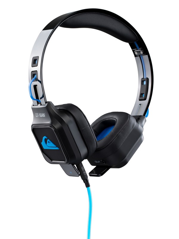 quiksilver, QS-2 - Studio Headphones, BLACK/NEON BLUE (xkkb) 0 QS-2 - Studio Headphones EQYAA03013 Quiksilver