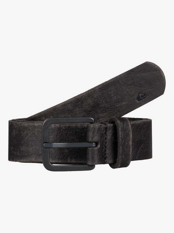quiksilver, Edge Type Leather Belt, BLACK (kvj0) 0 Edge Type Leather Belt EQYAA03275 Quiksilver