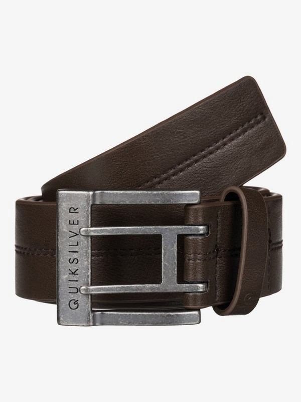 quiksilver, Stitchy Faux Leather Belt, CHOCOLATE (ctk0) 0 Stitchy Faux Leather Belt EQYAA03288 Quiksilver