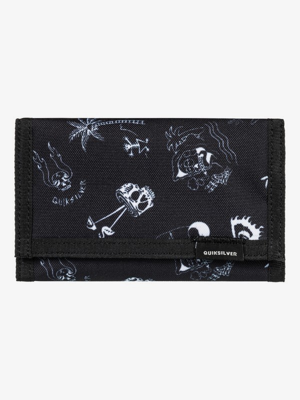 quiksilver, The Everydaily - Tri-Fold Wallet, TRUE BLACK (kvjw) 0 The Everydaily - Tri-Fold Wallet Black EQYAA03530 Quiksilver
