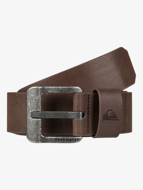 quiksilver, Main Street Fake Leather Belt, DEMITASSE (ctk0) 0 Main Street Fake Leather Belt Brown EQYAA03558 Quiksilver