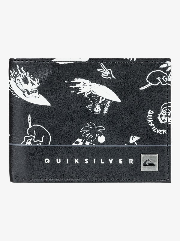 quiksilver, Freshness Bi-Fold Wallet, TRUE BLACK (kvjw) 0 Freshness Bi-Fold Wallet Black EQYAA03561 Quiksilver