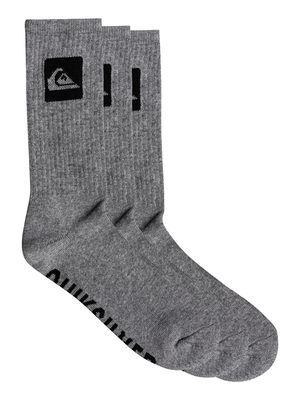 quiksilver, 3 Pack - Crew Socks, LIGHT GREY HEATHER (sgrh) 0 3 Pack - Crew Socks Grey EQYAA03669 Quiksilver