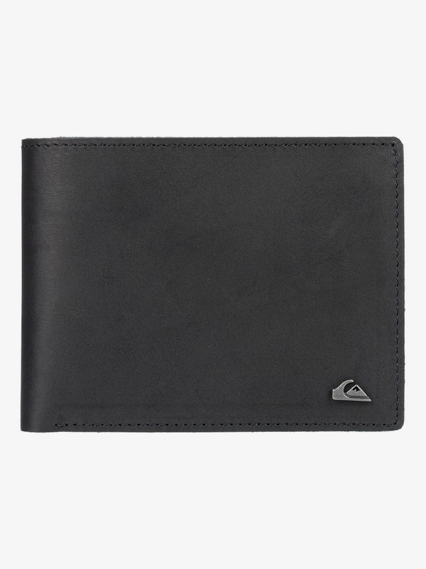 quiksilver, Acktor Bi-Fold Leather Wallet, BLACK (kvj0) 0 Acktor Bi-Fold Leather Wallet Black EQYAA03796 Quiksilver