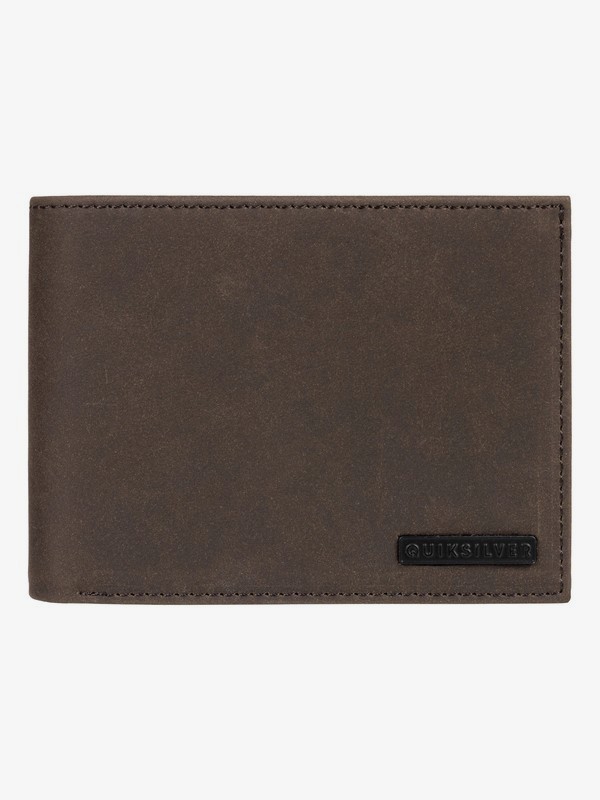quiksilver, Bridgies Bi-Fold Leather Wallet, CHOCOLATE BROWN (csd0) 0 Bridgies Bi-Fold Leather Wallet Brown EQYAA03820 Quiksilver