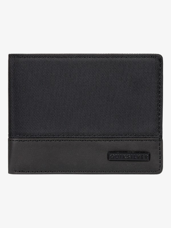 quiksilver, Natiberry Bi-Fold Leather Wallet, BLACK BLACK (kvj0) 0 Natiberry Bi-Fold Leather Wallet Black EQYAA03825 Quiksilver