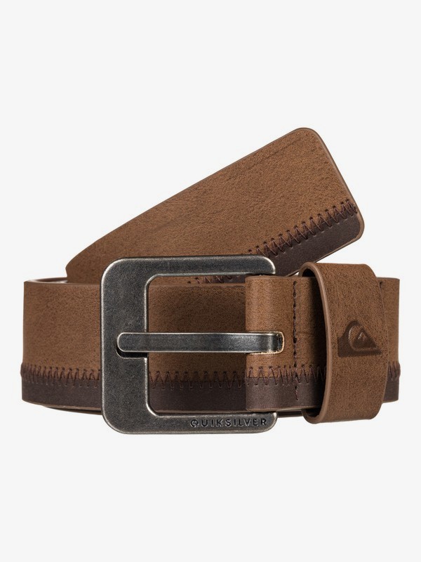 quiksilver, Binge Faux Leather Belt, CHOCOLATE BROWN (csd0) 0 Binge Faux Leather Belt Brown EQYAA03830 Quiksilver