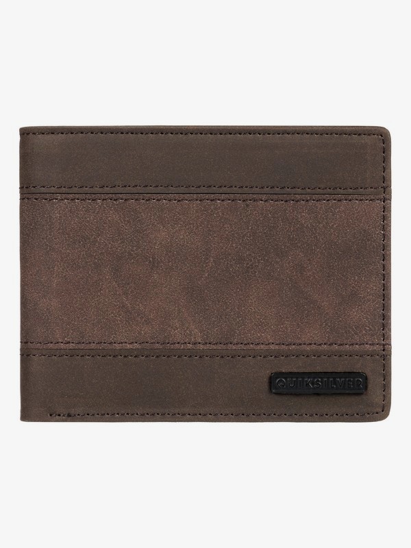 quiksilver, Supply Slim Bi-Fold Leather Wallet, CHOCOLATE BROWN (csd0) 0 Supply Slim Bi-Fold Leather Wallet Brown EQYAA03838 Quiksilver