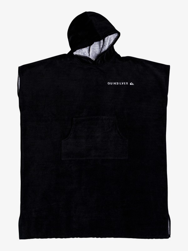 quiksilver, Hoody Towel Surf Poncho, BLACK (kvj0) 0 Hoody Towel Surf Poncho Black EQYAA03842 Quiksilver
