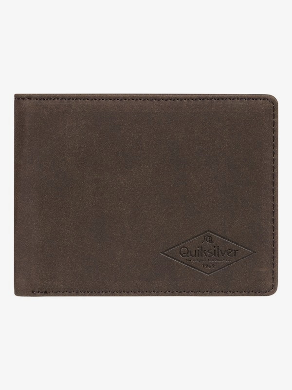 quiksilver, Slim Vintage - Bi-Fold Leather Wallet, CHOCOLATE BROWN (csd0) 0 Slim Vintage - Bi-Fold Leather Wallet Brown EQYAA03848 Quiksilver