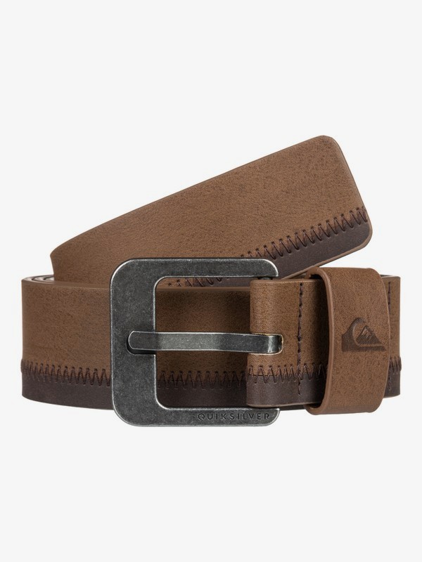 quiksilver, Binge Faux Leather Belt, CHOCOLATE BROWN (csd0) 0 Binge Faux Leather Belt Brown EQYAA03853 Quiksilver