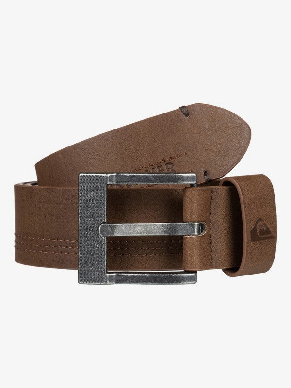 quiksilver, Stitchy Faux Leather Belt, CHOCOLATE BROWN (csd0) 0 Stitchy Faux Leather Belt Brown EQYAA03855 Quiksilver