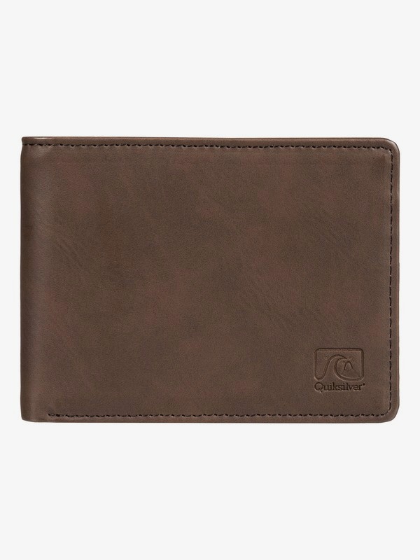 quiksilver, Slim Vintage Bi-Fold Wallet, CHOCOLATE BROWN (csd0) 0 Slim Vintage Bi-Fold Wallet Brown EQYAA03873 Quiksilver