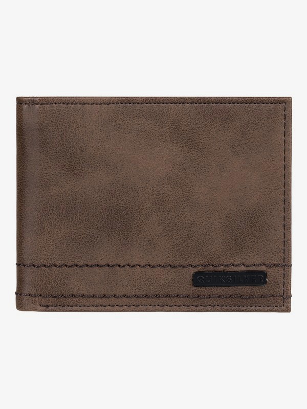 quiksilver, Stitchy Bi-Fold Wallet, CHOCOLATE BROWN (csd0) 0 Stitchy Bi-Fold Wallet Brown EQYAA03874 Quiksilver